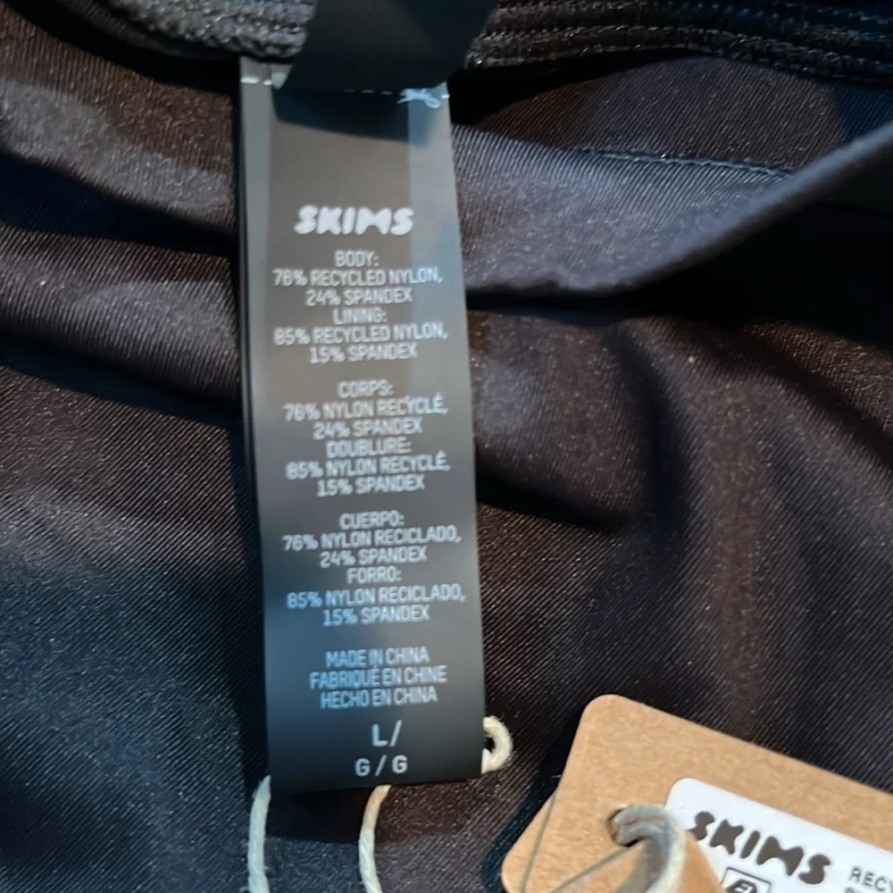 NWT SKIMS SIGNATURE SWIM T-SHIRT DRESS IN ONYX